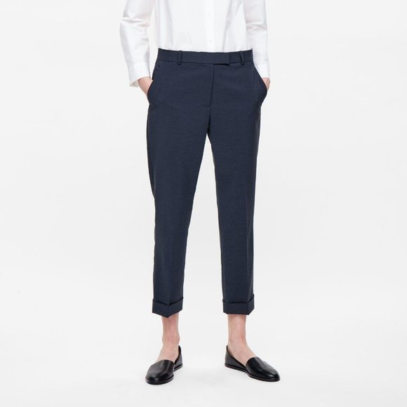 COS Straight Tailored Trousers in Shadow Blue - Picture 2 of 11